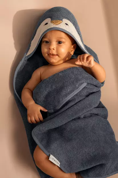 Liewood huppupyyhe, Pingviini sininen - Harsot ja pyyhkeet - LW20311 - 2