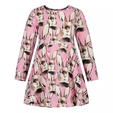 Metsola lasten mekko, pupu/pinkki - Pitkähihaiset mekot - mets26B643 - 1