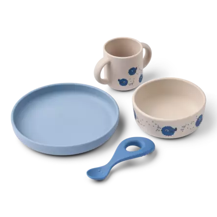 Liewood Vivi silikoni astiasto, kalat - Juomapullot, astiat ja aterimet - LW15135P - 1